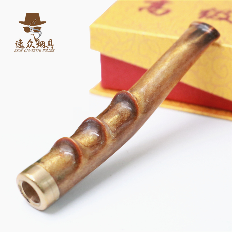 天然海柳烟嘴金属过滤器可清洗循环型拉杆过滤芯男士粗细两用烟头