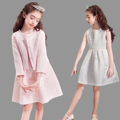 女童秋季长袖小香风礼服
