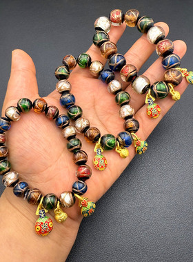 香灰琉璃手串北京同款五彩古法多