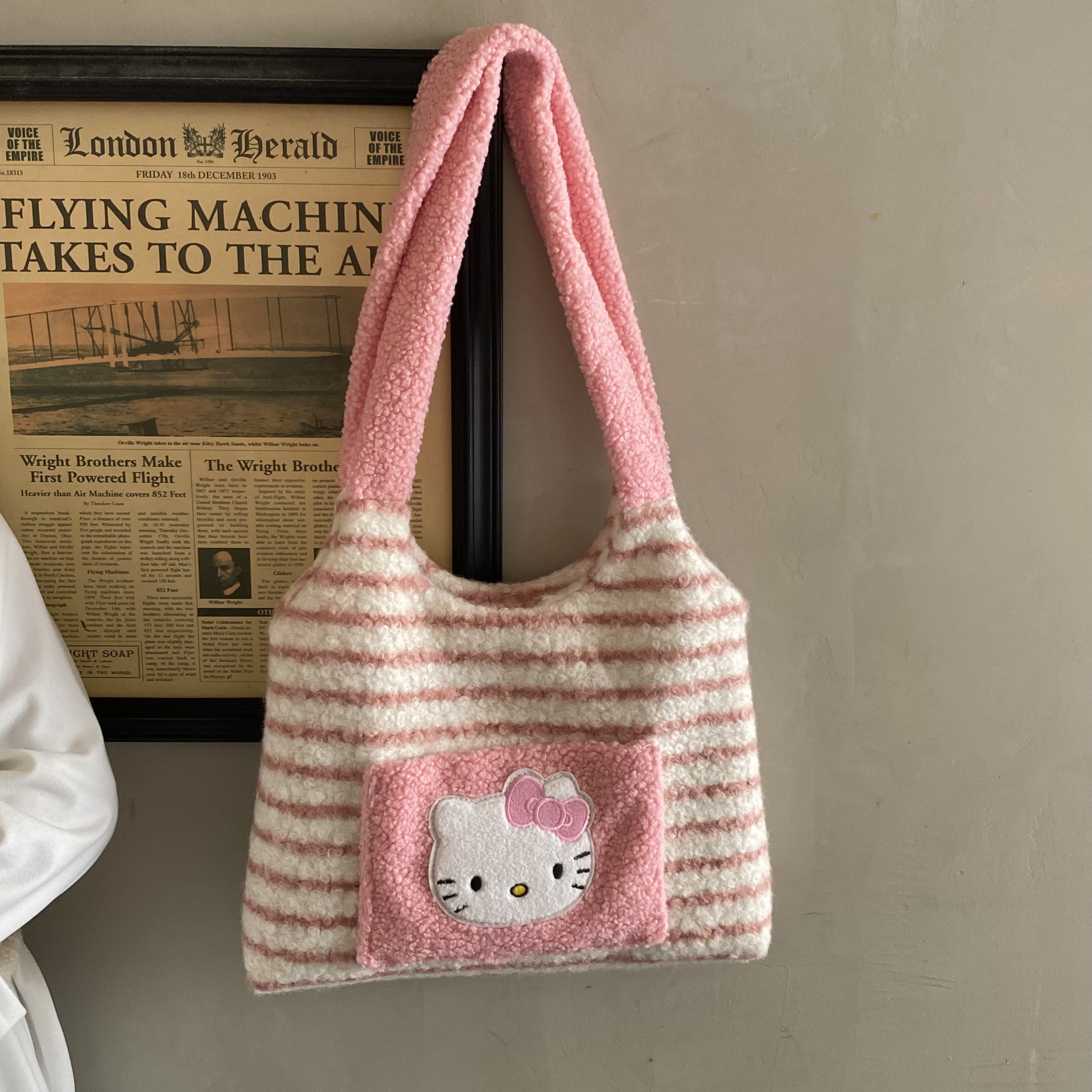 新款秋冬百搭毛绒单肩包