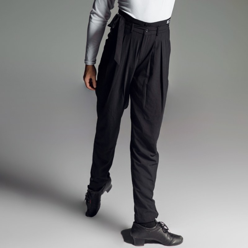 西裤复古高腰裤绑带小脚裤