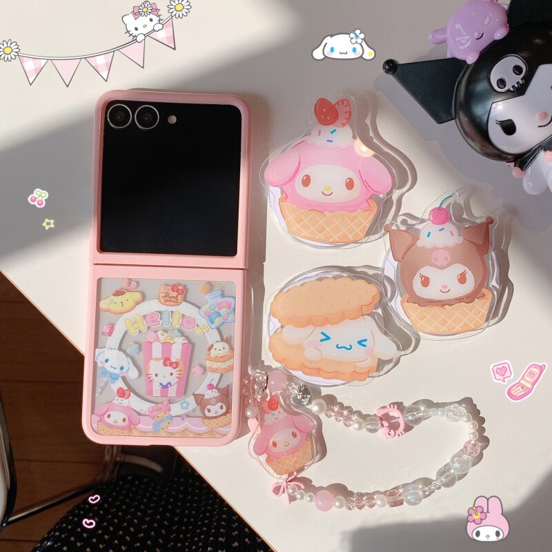 三丽鸥甜品屋三星zflip7手机壳折叠屏ZFlip6/5磁吸保护套大视窗华为Pocket2防摔壳可爱卡通小米mixflip女翻盖