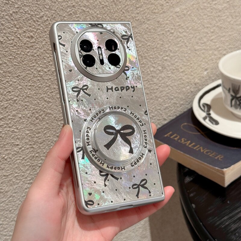 波点蝴蝶结MagSafe强磁吸附适用华为mateX6手机壳折叠屏MATEX5保护套典藏版华为mateX3防摔硬壳个性女款翻盖