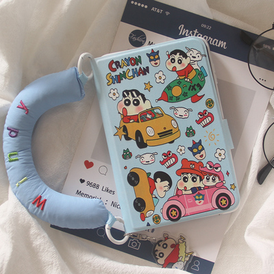 ins日韩卡通可爱蜡笔小新适用华为purax手机壳新款不折叠书本壳puraX典藏版全包皮质手机套毛绒手提链外壳女