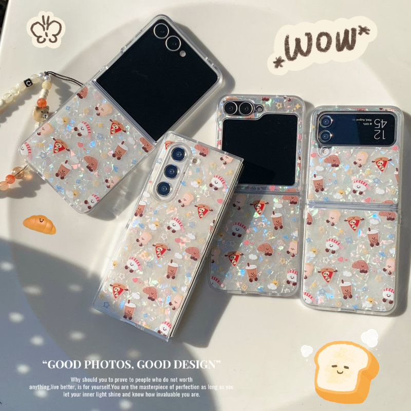 适用三星Zflip7手机壳zflip5日韩ins贝壳纹卡通可爱jellycat公仔fold6折叠屏FOLD5个性Fold4防摔W22保护套W24