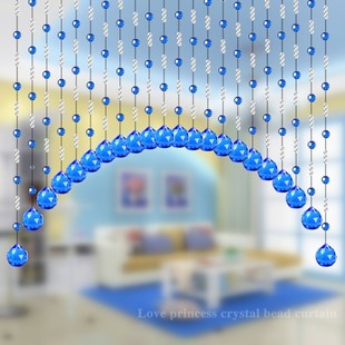 珠帘水晶新款 饰过道免打孔 隔断客厅卧室网红少女北欧卫生间门帘装