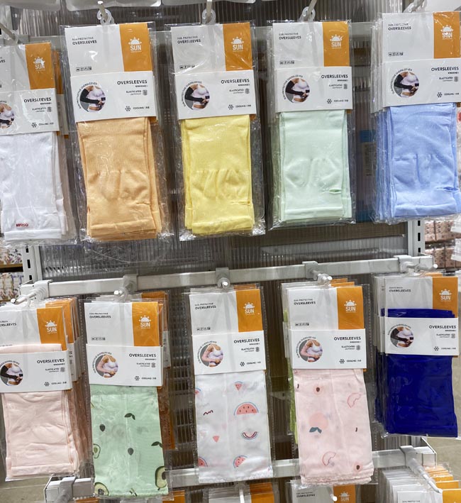 名创优品马卡龙色凉感袖套防晒手套夏季冰袖女男ins百搭练车骑行
