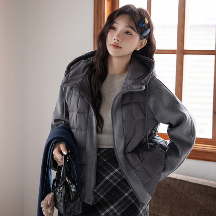 秋冬装加肥加大码轻薄羽绒服女200斤胖mm中长款300斤90白鸭绒外套