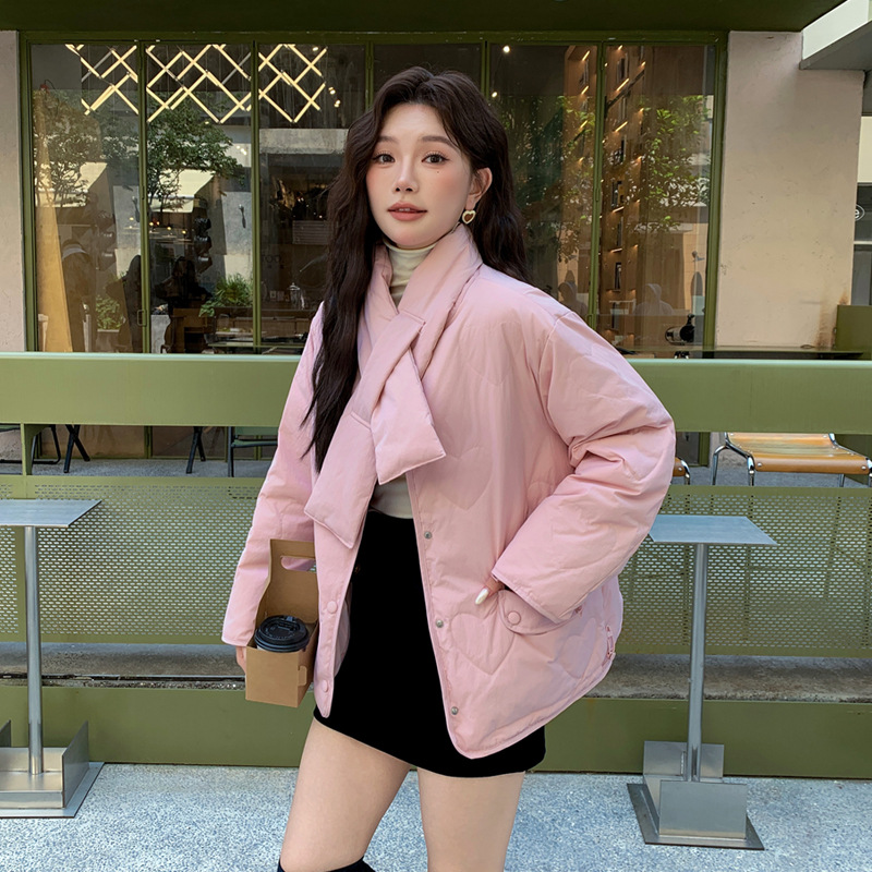 加肥加大码羽绒服女胖mm设计感减龄轻薄宽松200斤学院风秋冬