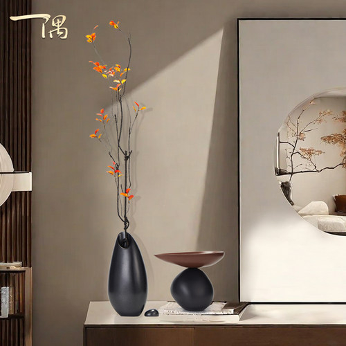 侘寂风时来运转花瓶客厅玄关柜