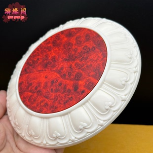 象牙果莲花佛像底座圆形杯垫莲花台花器盆景工艺品摆设装饰件送礼