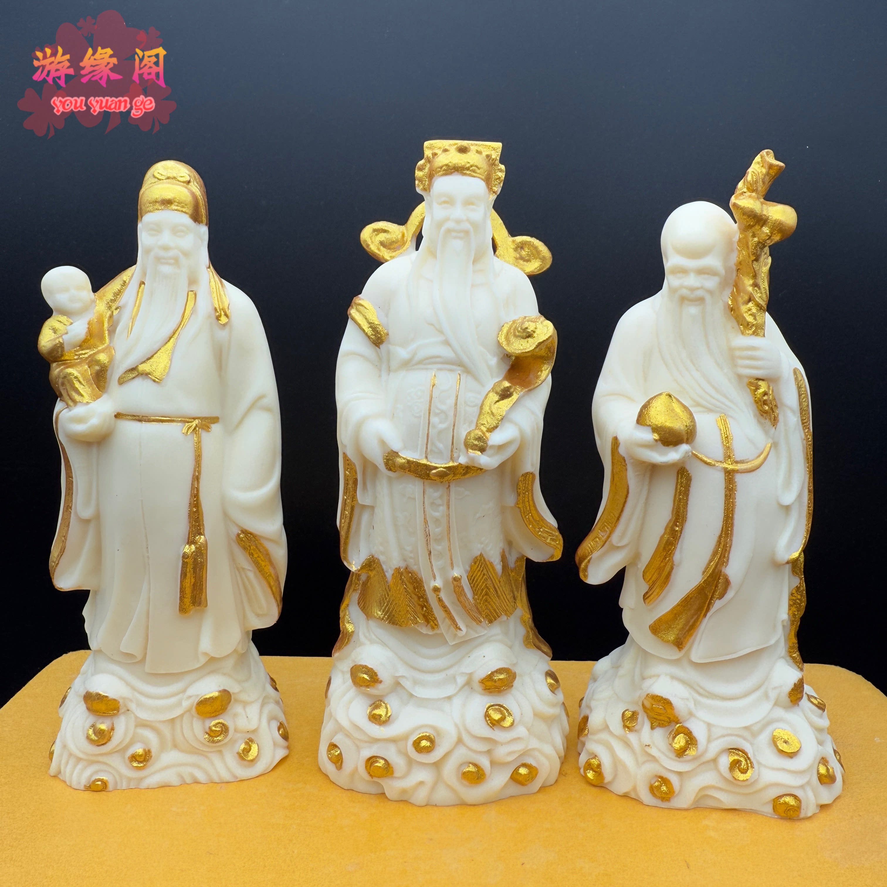 象牙果福禄寿福禄寿星摆件高照家居贺寿送礼佛像工艺品保平安