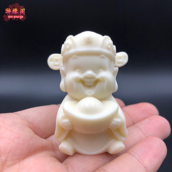 象牙果财神爷摆件元宝小财神手把件茶宠鱼缸装饰工艺品招财保平安,饰品/流行首饰/时尚饰品新,摆件,淘宝优惠券,粉丝福利购,淘宝优惠卷