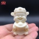 象牙果财神爷摆件元 宝小财神手把件茶宠鱼缸装 饰工艺品招财保平安