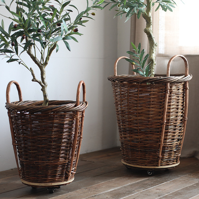 柳编装饰花盆花篮咖啡馆服装店