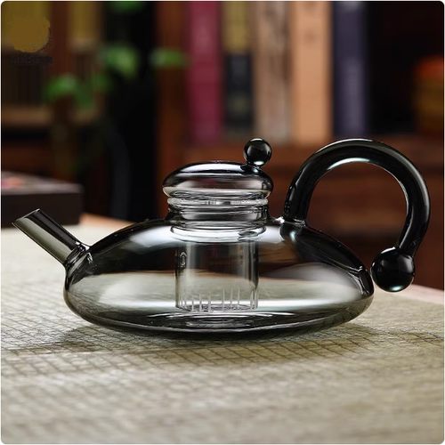 北欧轻奢风玻璃茶具套装花茶水果茶加热煮茶器高档欧式鼠尾茶咖壶