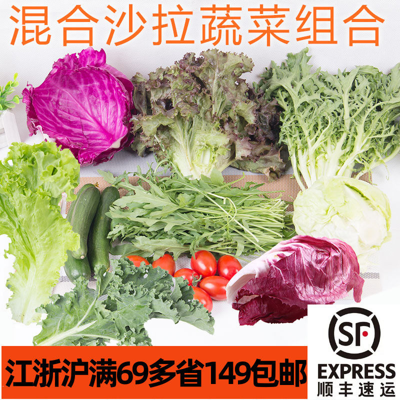 新鲜混合沙拉蔬菜套餐700g装 salad 素菜色拉菜 生菜凉拌需清洗