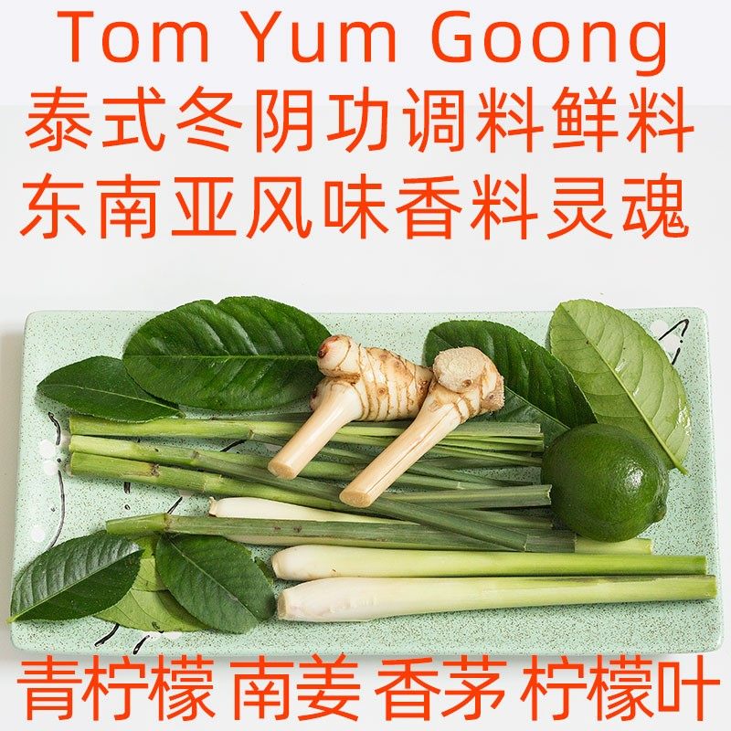 新鲜泰式冬阴功汤料火锅酸辣汤南姜柠檬香茅组合香料套餐多省包邮
