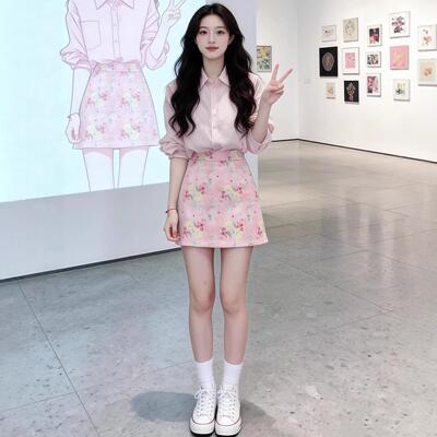 短裙休闲夏季女9904衬衫碎