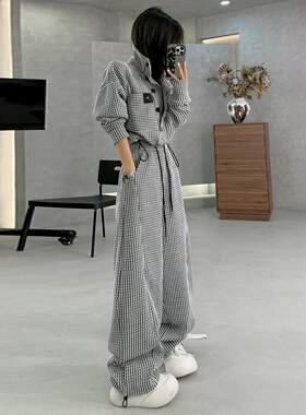 DIONK立领腿条纹感小众新