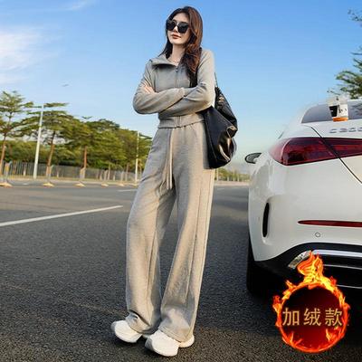 加绒休闲套装两件卫衣新款