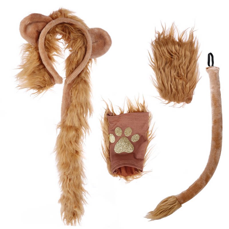 儿童节化妆舞会派对表演演出 卡通 狮子王 雄狮立体仿真动物面具