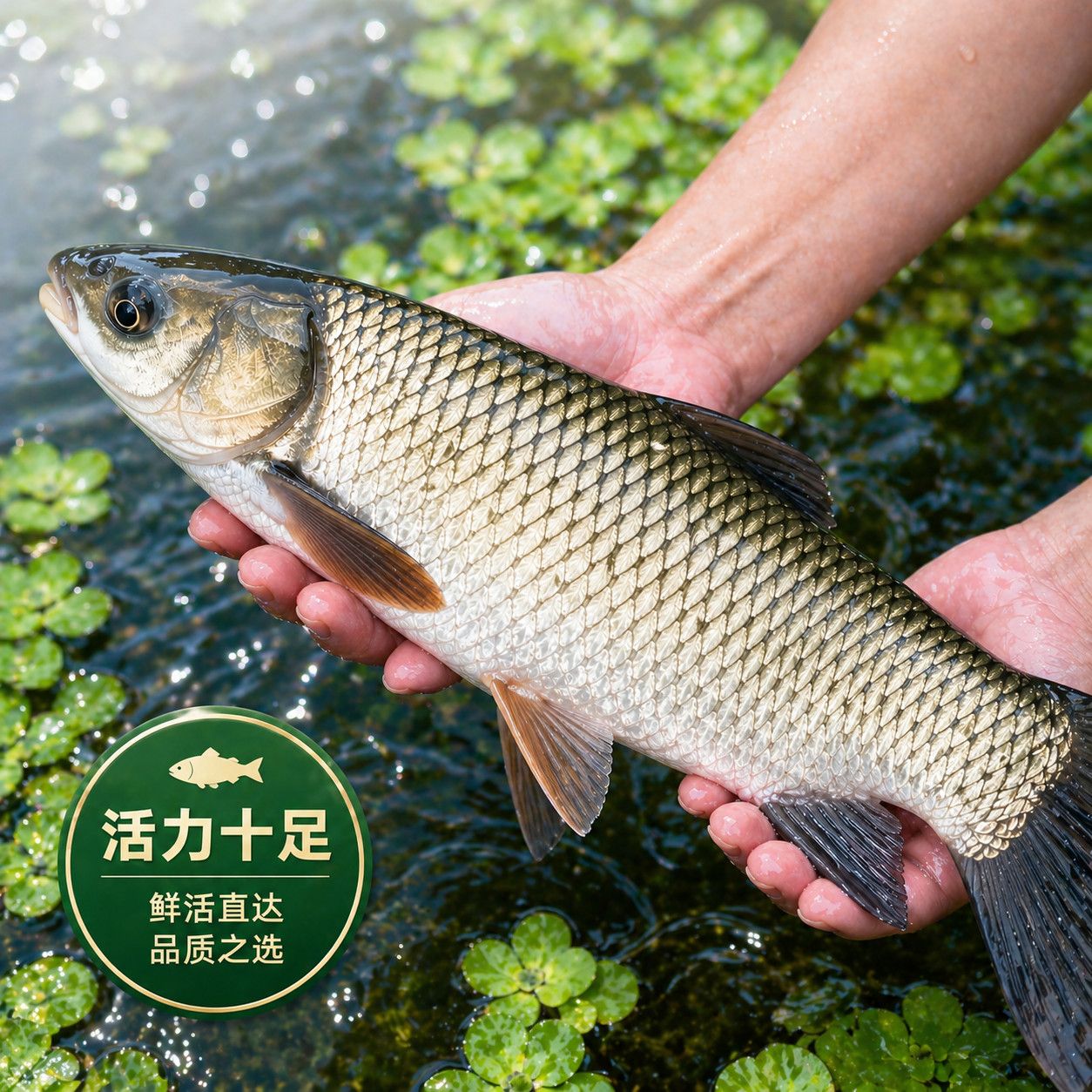 大草鱼淡水养殖冷水鱼食用皖鱼特大鲜活便宜脆肉草鱼苗批发图片