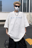 美式重磅水洗做旧满天星宽松短袖T恤百搭男女星空体恤-H86047-P68，男装T恤，电商B289