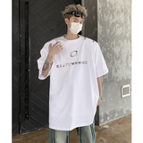 小众字母金属设计感垫肩短袖男夏高级感拉链T恤B289-H86040-P68，男装T恤，电商B289