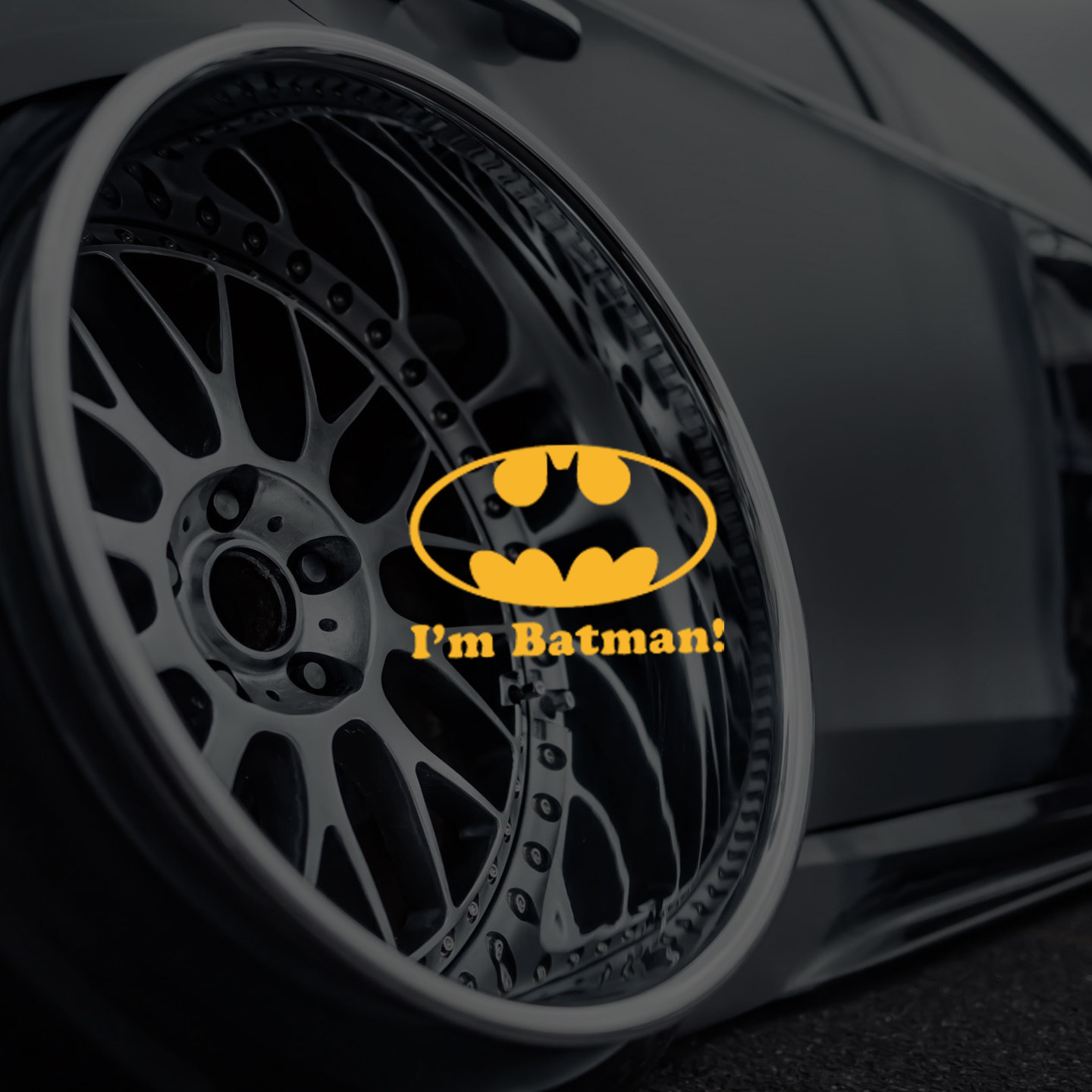 我是蝙蝠侠精致小LOGO汽车改装车贴电动摩托车油箱侧窗小标贴纸