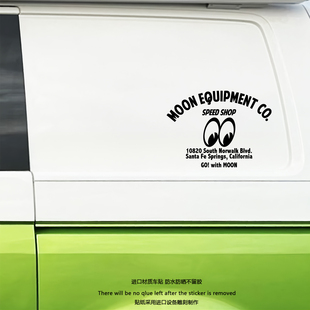 MOON月亮之眼汽车贴纸大眼仔旅行车特斯拉MINI车身侧窗玻璃贴纸