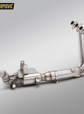 适用摩托车钱江SRK250RD SRK450RR改装 双通道阀门盒子前段排气管