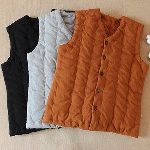 女士高弹力手工马甲纯棉花加厚保暖成人大人外穿背心坎肩棉衣棉服