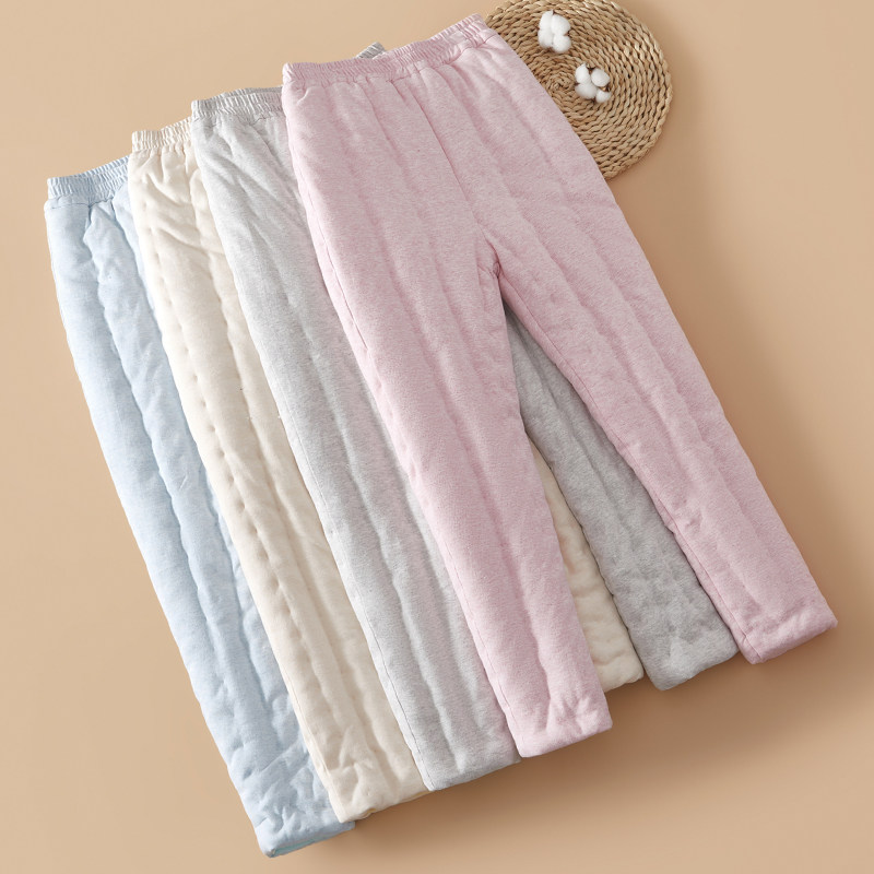 成人手工高腰棉花裤女士冬季加厚保暖棉裤大人居家内胆深档保暖裤