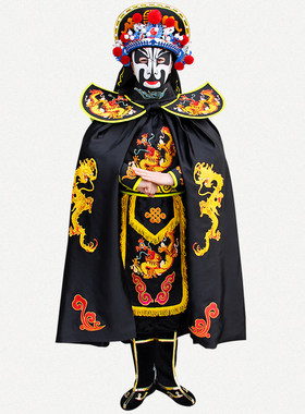 贴绣花川剧变脸服装全套道具变脸超薄脸谱专业变脸正宗教学包邮