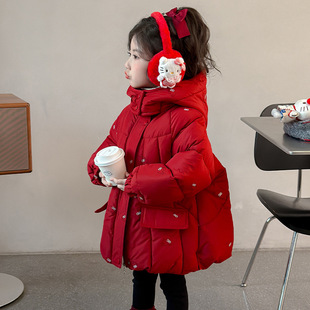 女童棉服冬装 儿童棉衣宝宝夹棉外套洋气保暖女孩加厚棉袄 2025新款
