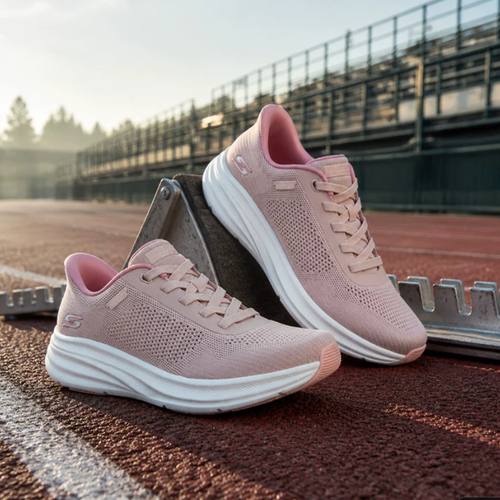 Skechers斯凯奇正品女款鞋Bob's SPORT舒适耐穿跑步鞋117761-ROS