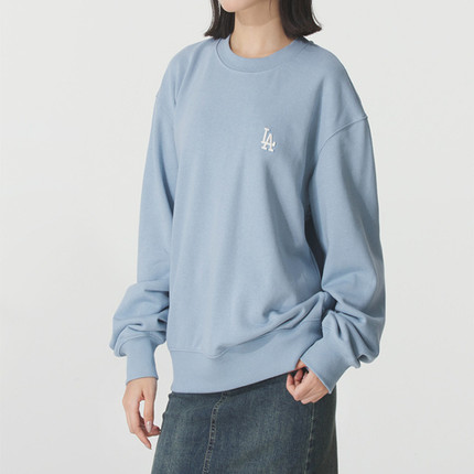 MLB情侣卫衣25款男女NY小标纯色圆领休闲运动套头衫3AMTB0154