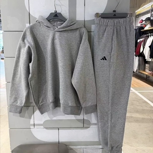 阿迪达斯26款款男子套装加绒针织连帽卫衣收口长裤JZ9532 KB7551