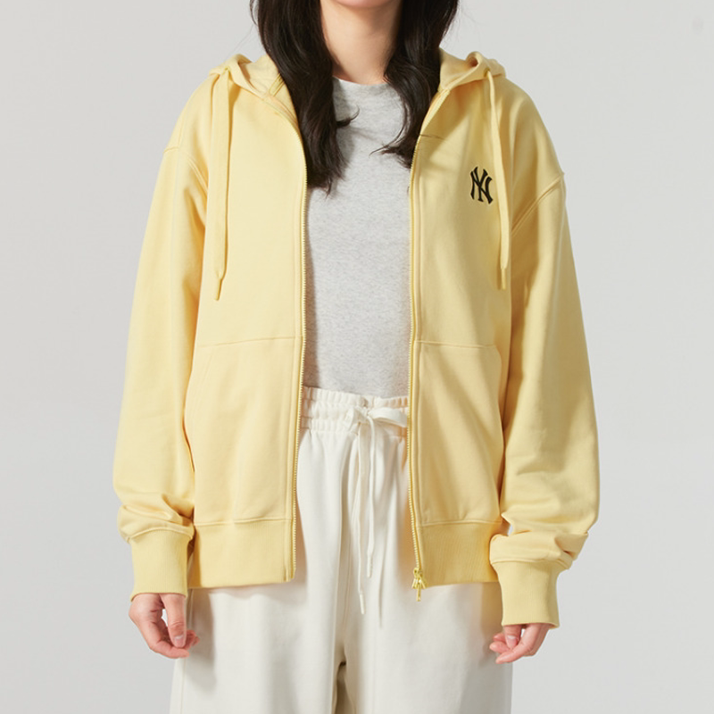 MLB/服饰类男女情侣2025秋新款运动连帽夹克外套3ATRB0151-50YEL
