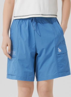 MLB正品夏新款男女同款工装百搭梭织透气宽松运动短裤3ASMB0353