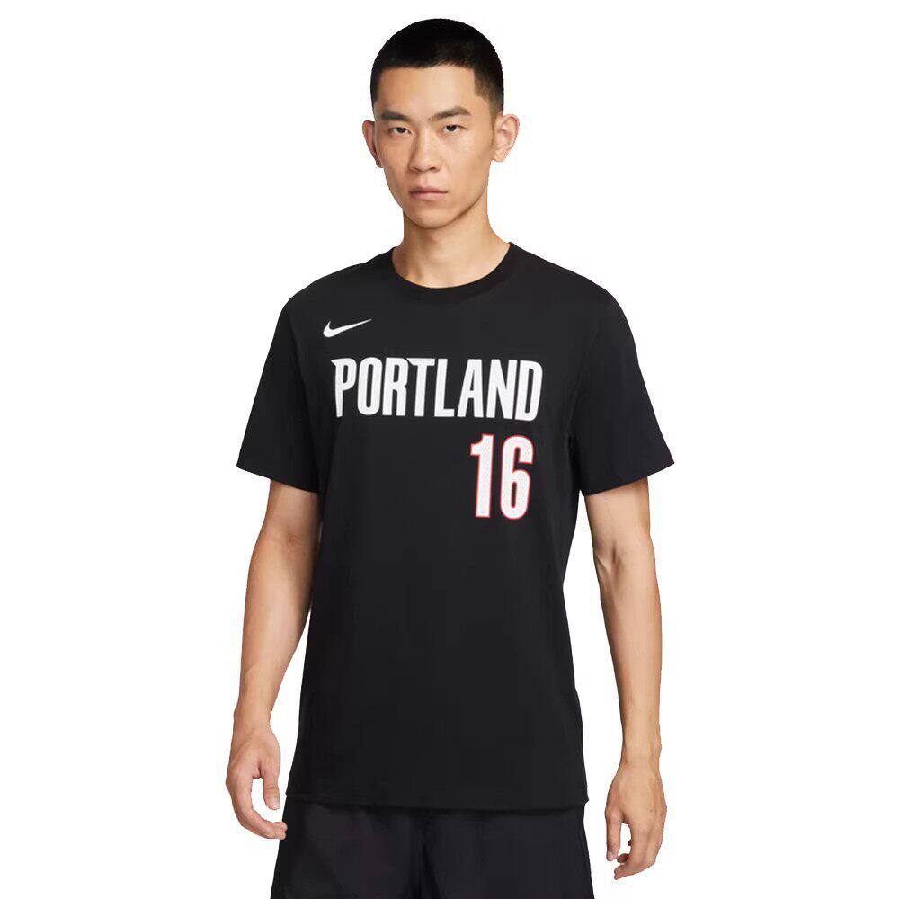 Nike/耐克波特兰开拓者队NBA杨瀚森男子短袖T恤篮球衣IV0566-015图片
