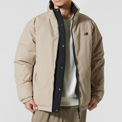 New Balance 25年冬款NB男子运动鸭绒立领两面穿羽绒服 AMJ54327