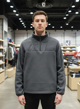 New Balance NB 25秋款男立领保暖套头半拉链卫衣外套 NCF45021