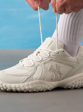 MLB男女简约薄底运动鞋25秋冬复古耐磨低帮休闲德训鞋 3ASXT015N