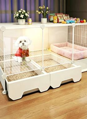狗笼子小型犬带厕所分离