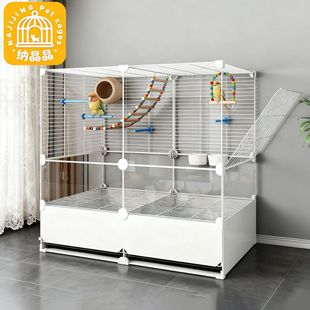 鸟笼鹦鹉笼子家用大号虎皮玄凤牡丹八哥专用三层豪华别墅带繁殖箱