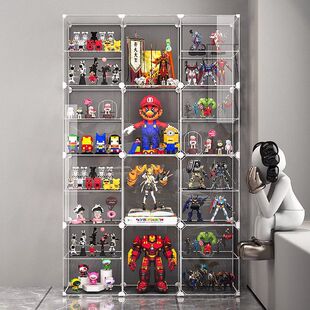 收纳柜家用卧室落地大容量高级装储物柜儿童玩具收纳神器透明展示