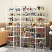 手办展示柜家用落地简约收纳柜模型架子儿童玩具整理多层积木摆件