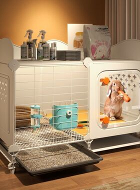 兔笼兔子专用笼子家用大号荷兰猪侏儒兔专用带厕所分离宠物兔别墅